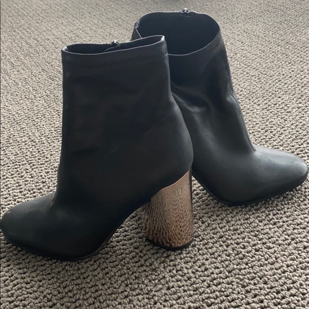 Aldo gold mirrored ankle boots
